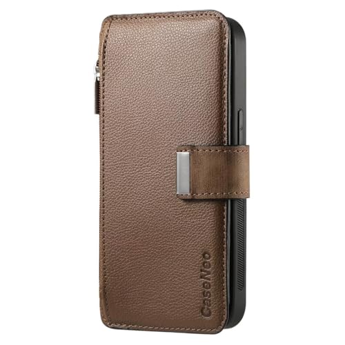 Coque Honor 600 en cuir marron avec fentes cartes et support pliant