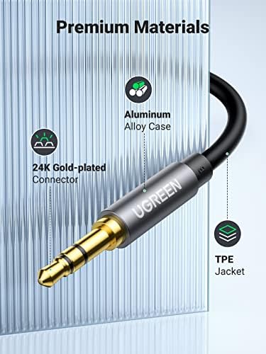UGREEN Headphone Extension Cable 3.5mm Male to Female Audio Lead Aux Extender Mini Jack Plug Auxiliary Stereo Earphone Cord Compatible with Car TV Laptop PC Phone MP3 Player Speaker Amp Soundbar(5M)