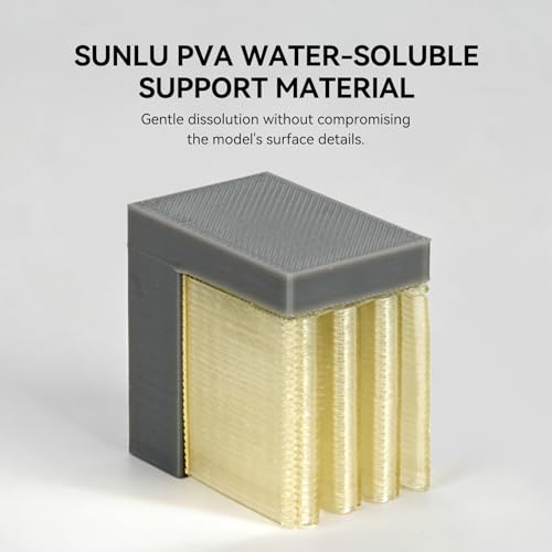 Image of SUNLU PVA Filament 1KG, 1.75mm Water Soluble Support 3D Printer Filament+ /-0.03mm, Compatible with PLA, PETG, ABS,ASA, Transparent Yellow