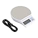 HUOLEO Cyfrowa waga kuchenna, waga spożywcza, ładowanie USB, wyświetlacz LCD, waga do biżuterii, waga elektroniczna, do gotowania, pieczenia, 5 kg/1 g