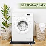 DINSONG Przenośny brodzik prysznicowy 2 w 1, składana podstawa prysznica kempingowego z rurą odpływową, składana przegroda prysznicowa, wodoszczelna markiza namiotowa na dole do kąpieli dla zwierząt