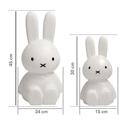 Abajur Luminária Coelha Miffy® 45cm sem Fio Led RGB Decorfun