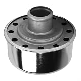 Glewi Calvana Runde Entlüftung zum Einstecken mit Innensteg für SBC 327 350 302 Motoren, 7,6 cm Ventildeckel aus Chromstahl