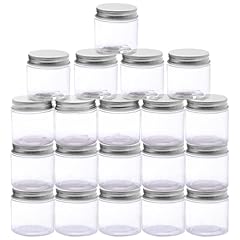 NVGFTG 20 Pezzi 60 ML Contenitori Cosmetici Vuoti, Barattolini Plastica Piccoli con Tappo, Viaggio Contenitore Cosmetico Trasparente, Vasetti Plastica (Oro)