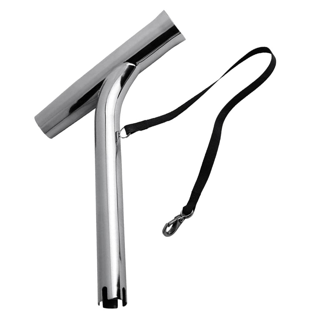 Supporto per canna da pesca in acciaio inox, per barca marina, cinghia in nylon e clip per mulinello, acqua salata, maggiore diffusione della traina, finitura a specchio, acciaio inossidabile 316