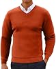 Suéteres de Manga Larga para Hombre con Diseños Holgados Cuello en V de Algodón Tejido Casual Moda Pullover Top de Otoño 2
