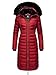 Produktbild Navahoo Damen Wintermantel Warmer Steppmantel lang mit Kapuze Umay Dark Red Gr. XL