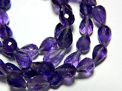 Perles d'améthyste pour bijoux sans défaut grâce au perçage droit précis de 7x9mm