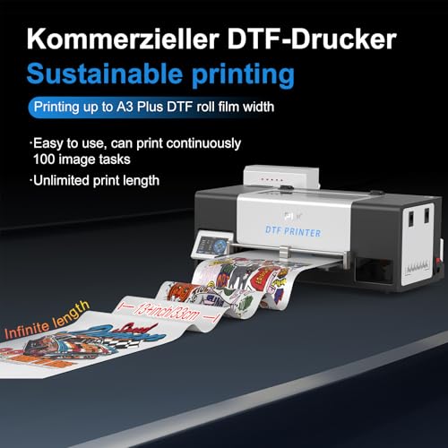 Image of PLK Upgrade A3 DTF Printer, XP600 DTF Printer with Shaker Dryer,Double-Speed,Holiday Mode&Auto-Cleaning,Dual White Ink System,Low Ink Alert,Diret to Film Machine Custom Garment Printing