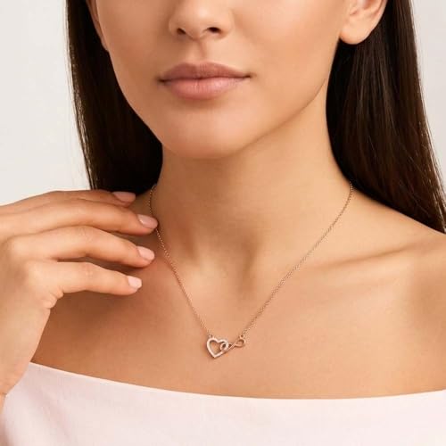Image of Miss Highness 925 Pure Silver Heart Pendant Necklace for Women & Girls | Daily Wear Silver Jewellery with Authenticity Certificate | Gift for Girlfriend Wife | With Chain Pendant