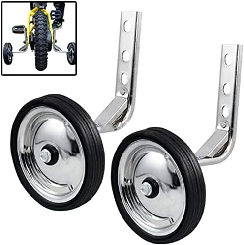 Training Wheels Little World Heavy Duty Rear Bicycle Stabilizers Mounted Kit Compatible for Bikes of 14 16 18 Inch, 1 Pair