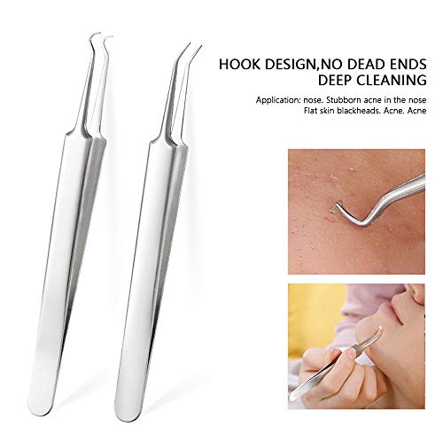 Mee-eter Verwijderaar Set - 8 Stuks, Professionele Roestvrijstalen Risicovrije Mee-eter Extractor-gereedschapsset… - Afbeelding 5