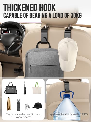 Image of New Fi Backseat Car Organizer(20 Storage Pockets),Come with Free 1 Seat Net and 2 Headrest Hook, Touch Screen Tablet Holder, Divider for Driving Safely Children & Pets, Car Organizer (black)