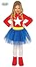 Guirca-83213 Capitán América Disfraz 5-6 años Supergirl, Multicolor (83213)