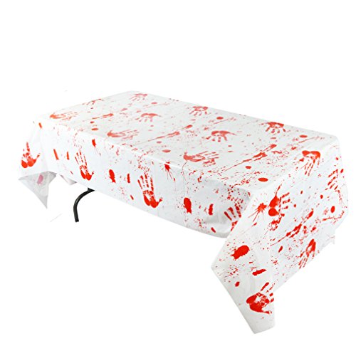 Spooktacular Creations Halloween Party Decoration Set, Including Bloody Tablecover, Weapon Garland, Bloody Clings And Caution Tapes, 5 Piece #TOP1