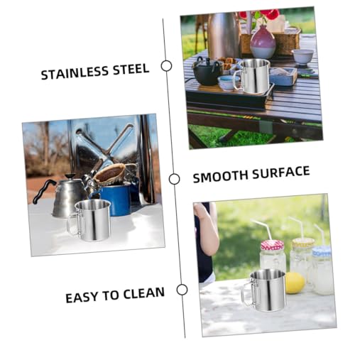 Tasse de camping pliante métal de 2 pièces, structure compacte et ultralégère