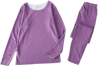 Ladies Thermal Innerwear Set | Warm Long Sleeve Top & Bottom | Perfect for Winter Layering & Nightwear Purple