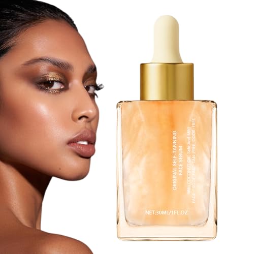 Loción bronceadora gradual | Gotas faciales bronceadoras | bronceador natural sin efecto bronceador para hombres y mujeres