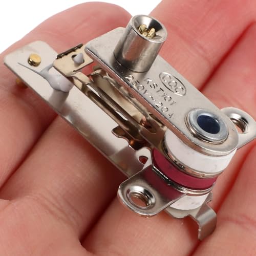 5 piezas Controlador de termostato para olla de presión eléctrica, regulador de temperatura universal para electrodomésticos de cocina, piezas de reemplazo compactas de aleación para ollas de alta presión miniatura 4