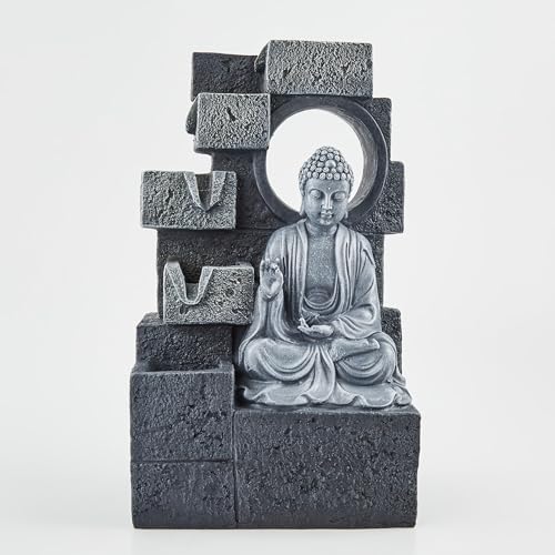 Image of Home Centre Corsica Alpine Polyresin Buddha Fountain - 26x18x44cm