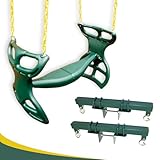 Eastern Jungle Gym Heavy-Duty Plastic Horse Glider Swing Seat Back-to-Back Glider for Two Kids with Coated Swing Chains