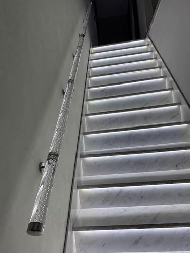 Rampe d'escalier acrylique fixation murale transparente 60cm 6m - 7