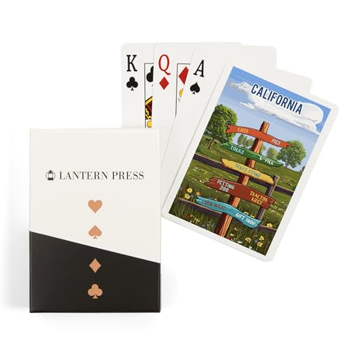 Baraja de cartas Poker California Signpost Orchard 52 piezas