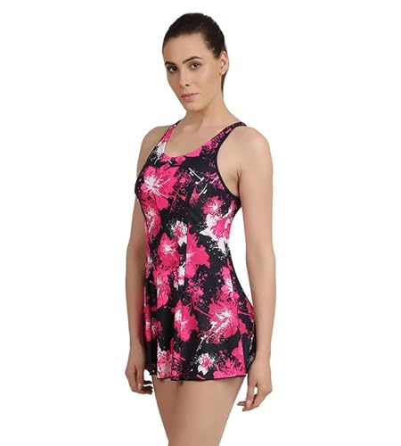 Image of Speedo Women's Swimdress with Boyleg | Swimming Costume Swimsuit | Chlorine Resistance | UPF 40+ Sun Protection | Removable Bra Pads