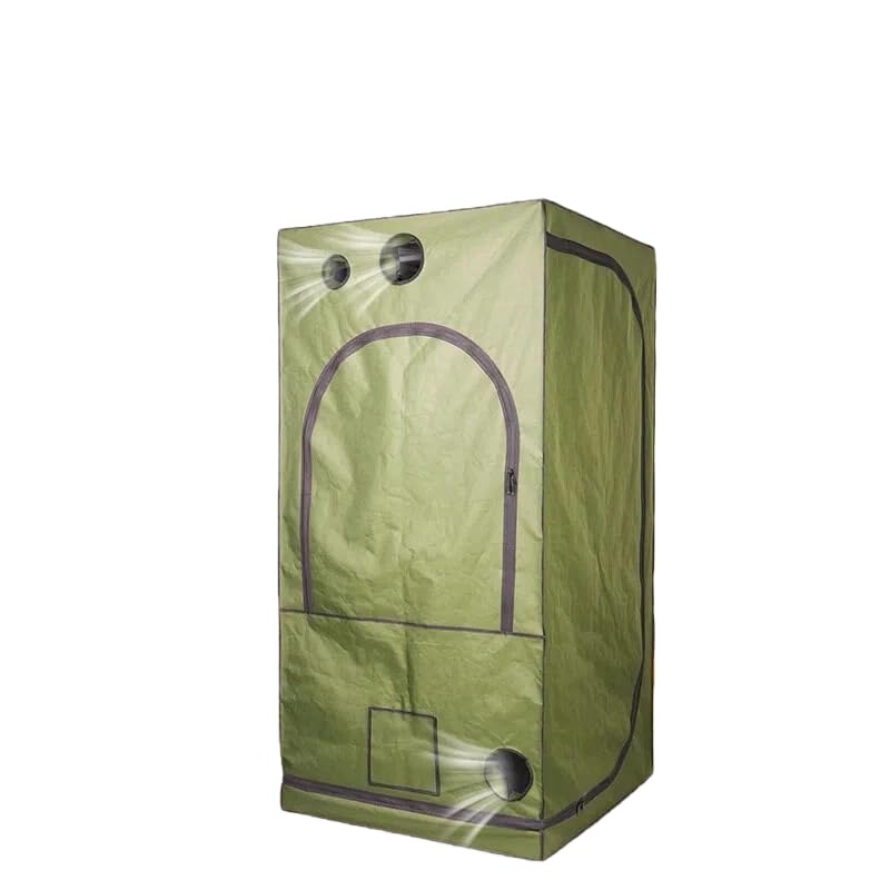 Hydroponic Grow Tent - 39 39 78 7 600D Reflective Mylar with Observation Window Heavy Duty Steel Frame