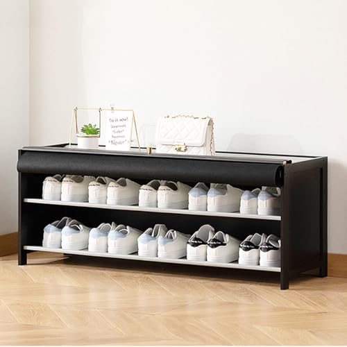 Meuble de rangement à chaussures en rotin : armoire de couloir haute et étroite