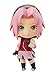 MICOKID Naruto Haruno Sakura Q Version Nendoroid Statue Anime Chiffres Changement De Caractère Visage Mobile avec Accessoires Jeu De Dessin Animé Jouet en Boîte Décorations De Bureau Poupées Cadeaux