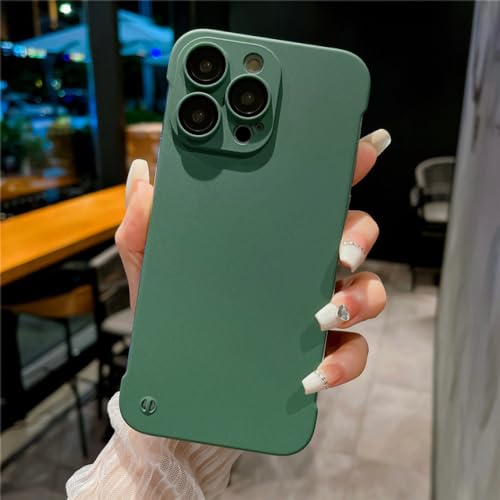 Coque polycarbonate rigide iPhone 12 Pro mat vert alpin coque de téléphone sans cadre