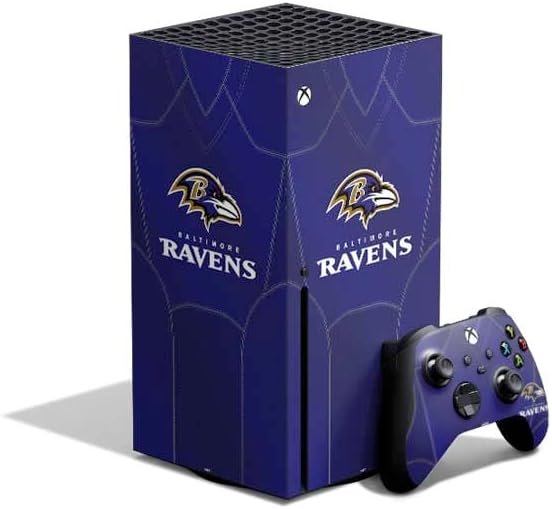 Skinit Decal Gaming Skin Compatible with Xbox Series X Bundle - Officially Licensed NFL Baltimore Ravens Team Motto Design
