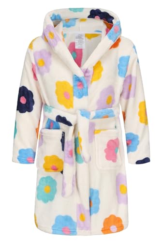 Girls Fleece Hooded Robes Soft Plush Bathrobe for Kids 2-16 Years