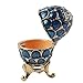 Produktbild Hilitand Schmuck Veranstalter Diamante Trinket Box Vintage Stil Ei Sammler emaillierte Osterei Dekoration Handwerk (Blue)
