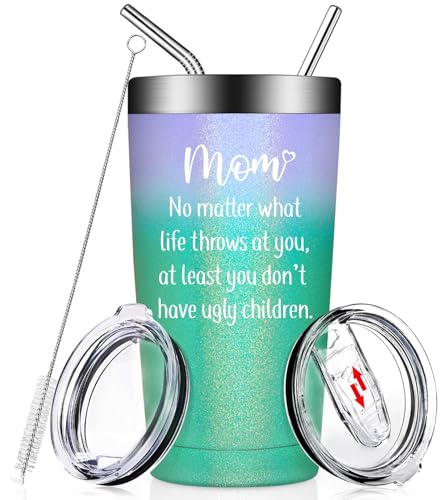 Fufendio Gifts for Mom - Mom Christmas Gifts - Mom Gifts from Daughter - Birthday Mothers Day Gifts for Mom, New Mom, Great Mother - Mom Tumbler 20oz