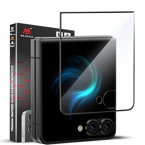Image of Mr.Shield Top-Notch HD+ Tempered Glass Screen Protector Guard Designed For Samsung Z flip 7 (Front), 9H Hardness, Military Grade Protection, Easy Installation kit