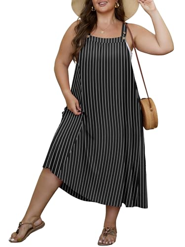 OLRIK Plus Size Bathing Suit Cover Up Loose Fit Overall