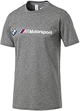 PUMA Men's BMW MMS Motorsport Logo TEE, Medium Gray Heather, XXL