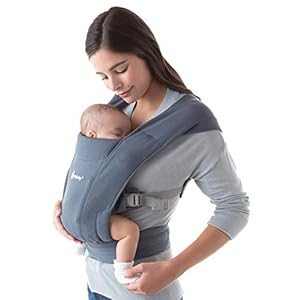 Ergobaby Embrace Babytrage für Neugeborene ab Geburt Extra Weich, Bauchtrage Baby-Tragetasche Ergonomisch, Oxford-Blau, 1 Stück (1er Pack)