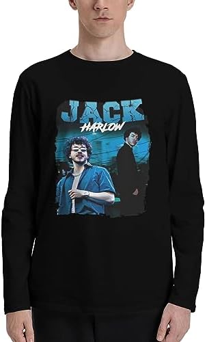 HEMKUNT Long Sleeve Shirt Men Crewneck Graphic T-Shirt Fashion Sfashion Gym Workout T-Shirt