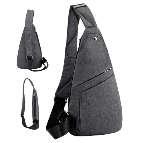 Bolso bandolera gris oscuro que soluciona la falta de espacio con sus múltiples bolsillos