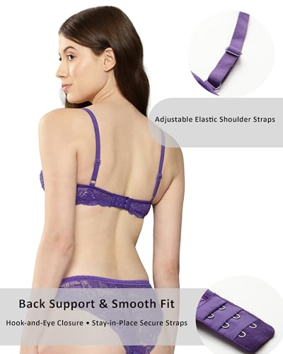 Image of LEADING LADY Women Bra | Non Padded | Non Wired | Full Coverage | T-Shirt Bra | Lace Style Adjustable Straps | Every Day Bra