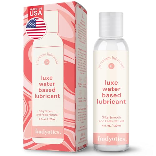 Bodyotics Water Based Lube - Versatile, Natural Feel - Toy and Silicone-Friendly for All Your Adventures - Water-Play & Edible - Made in USA - Personal Lube for Women, & Couples (4 Fl Oz)