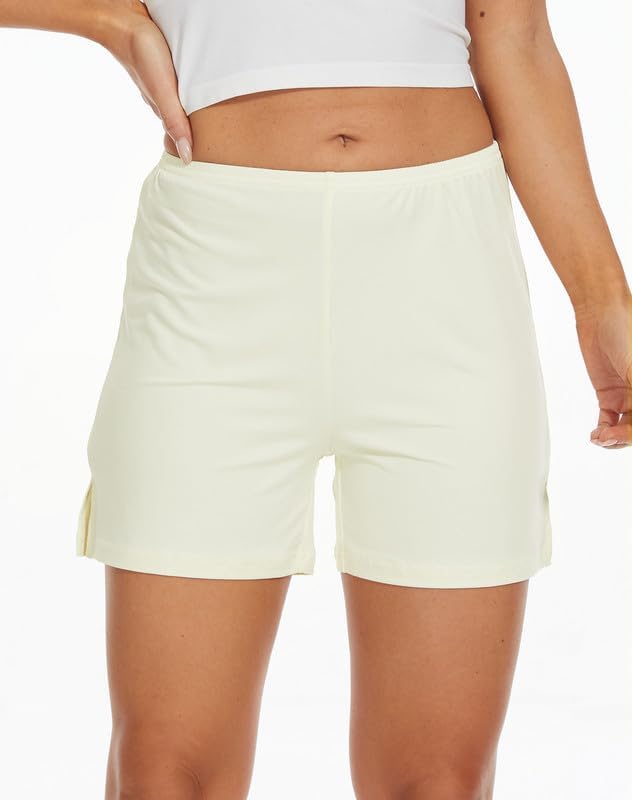 MANCYFIT Pettipants Half Slip for Women Shorts Culotte Split Bloomers Loose Pajama Pants 4" Inseam - Image 6