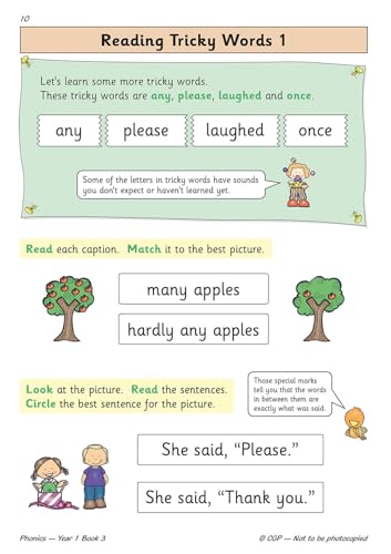 KS1 English Targeted Practice Book: Phonics - Year 1 Book 3