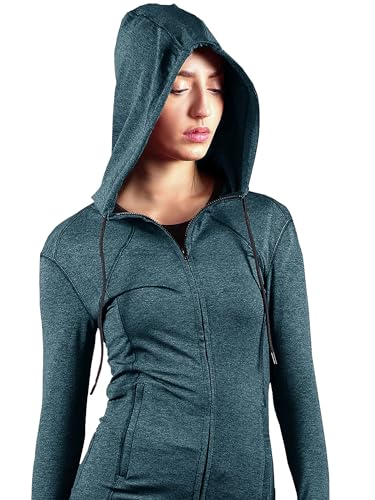 Noble Monk Women's Hooded Sweatshirt with Elastic Cuffs with Thumb Holes for Exercise, Gym and Other Sports | Sports Jacket Deal