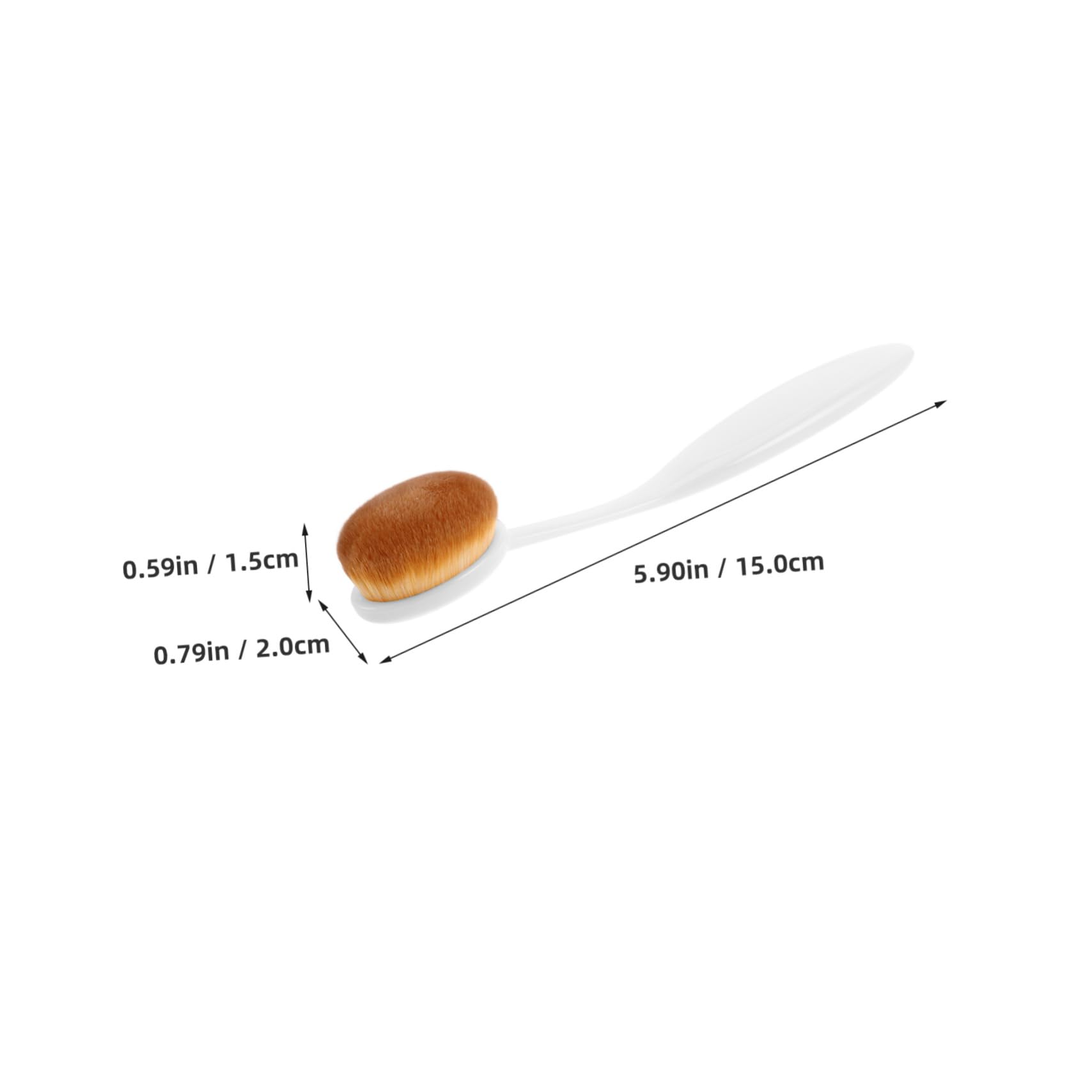 Vaguelly Soft Faux Fiber Makeup Brush Multifunctional for Powder Blush Foundation Travel Size for Face Cheeks