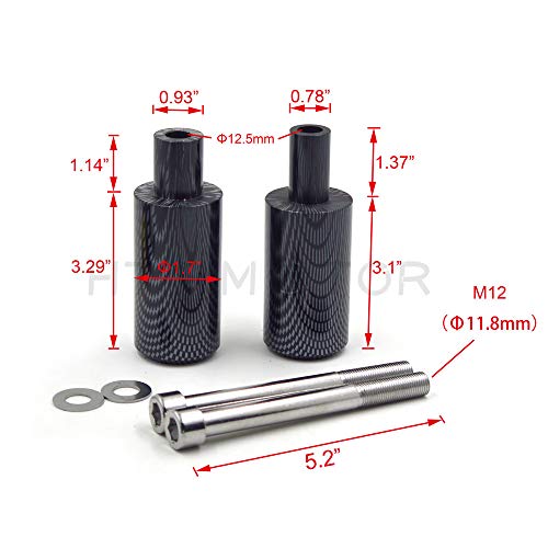 Httmt Mt219-016- Long Extended Frame Slider Crash Protector Compatible With 2003 2004 2005 2006 Cbr 600Rr Carbon #TOP1