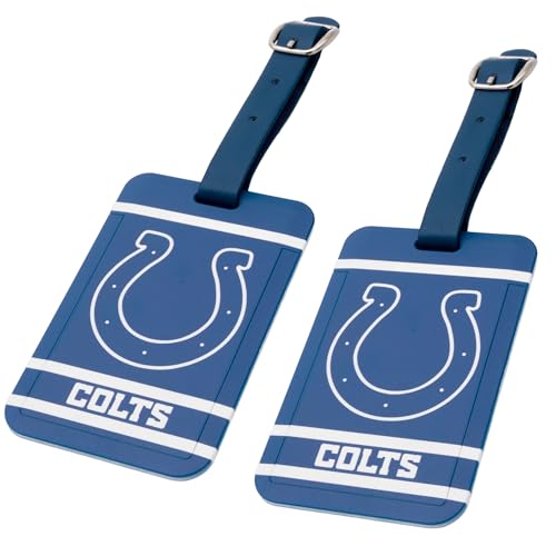 Indianapolis Colts étiquettes de sac NFL par Team Golf (lot de 2 accessoires de voyage)